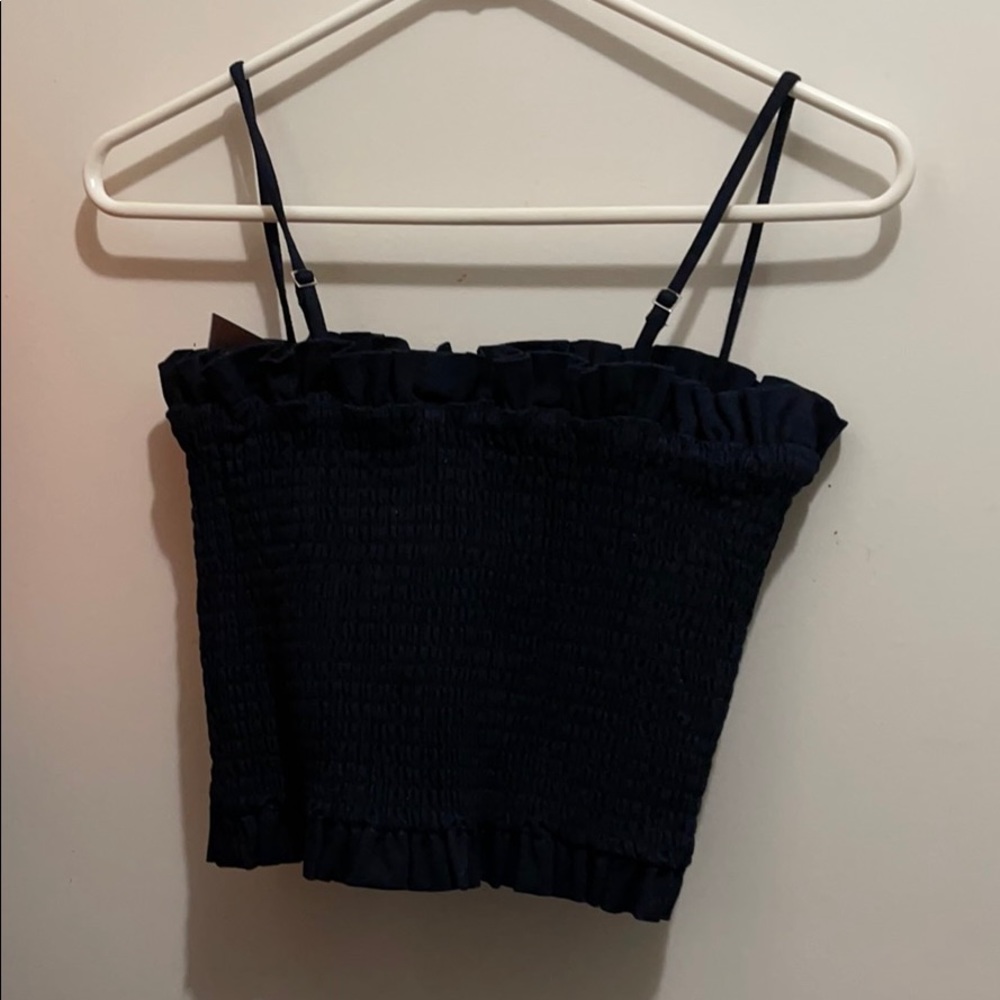 Navy cropped top